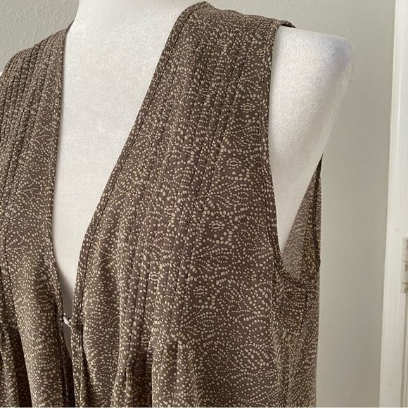 CAbi #365 Sheer Printed Caridgan Vest Chiffon Lagenlook Sleeveless M - Picture 6 of 14